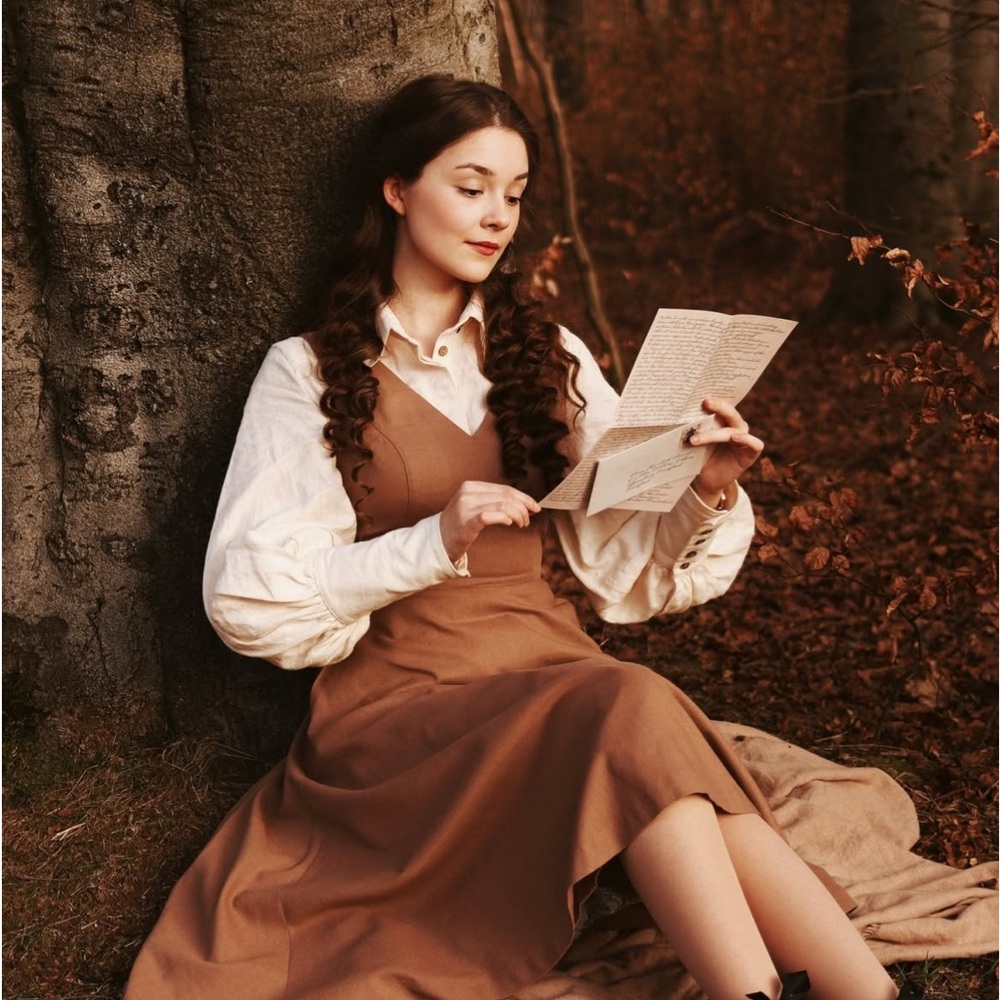 Hearts and Found - Diana Dress Sephia Linen